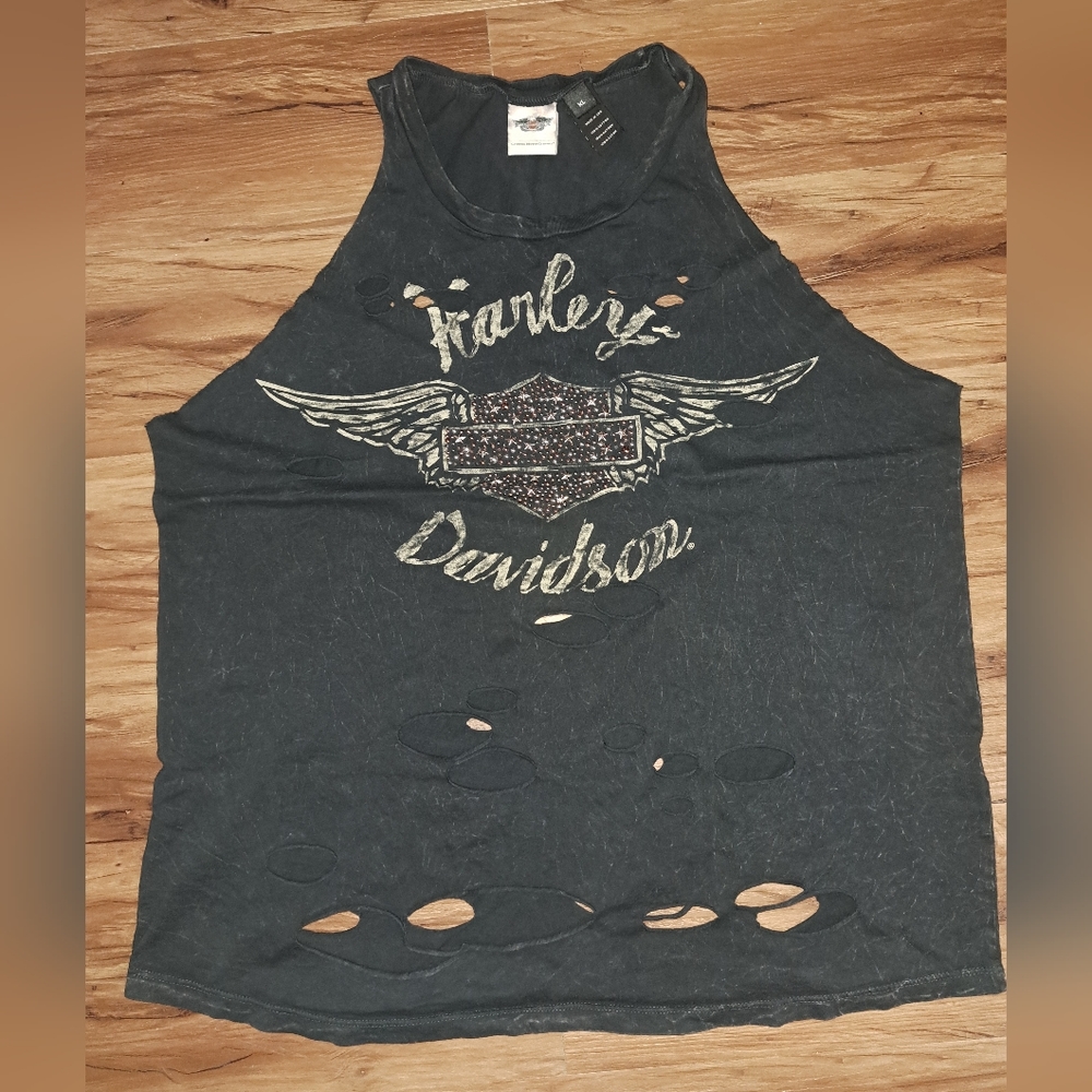 Harley Davidson distressed tank XL